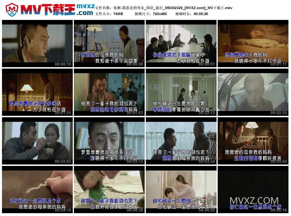 张彬-我思念的母亲_国语_流行_MB302329